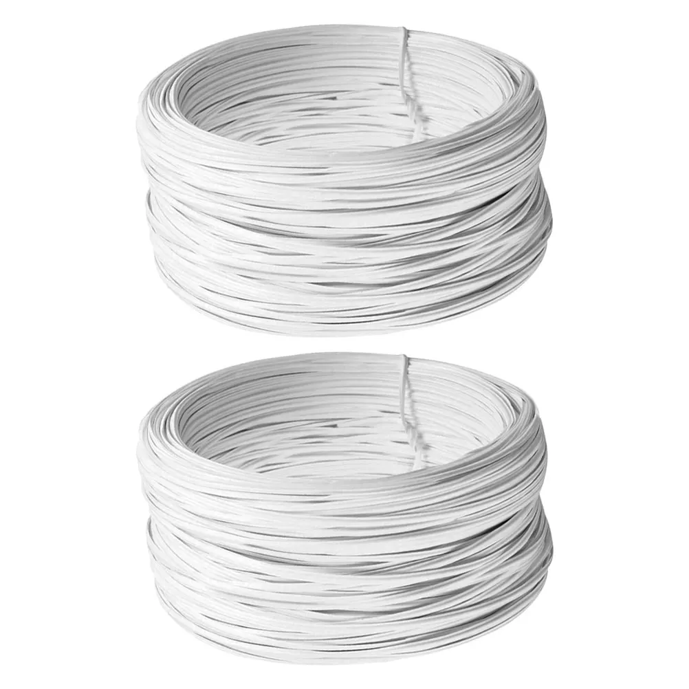 

2 Rolls Pvc Coated Binding Garden Plant Flat Iron Wire For Plants Trellis Moss Funeral Crafts Food Bags Electrical Binding
