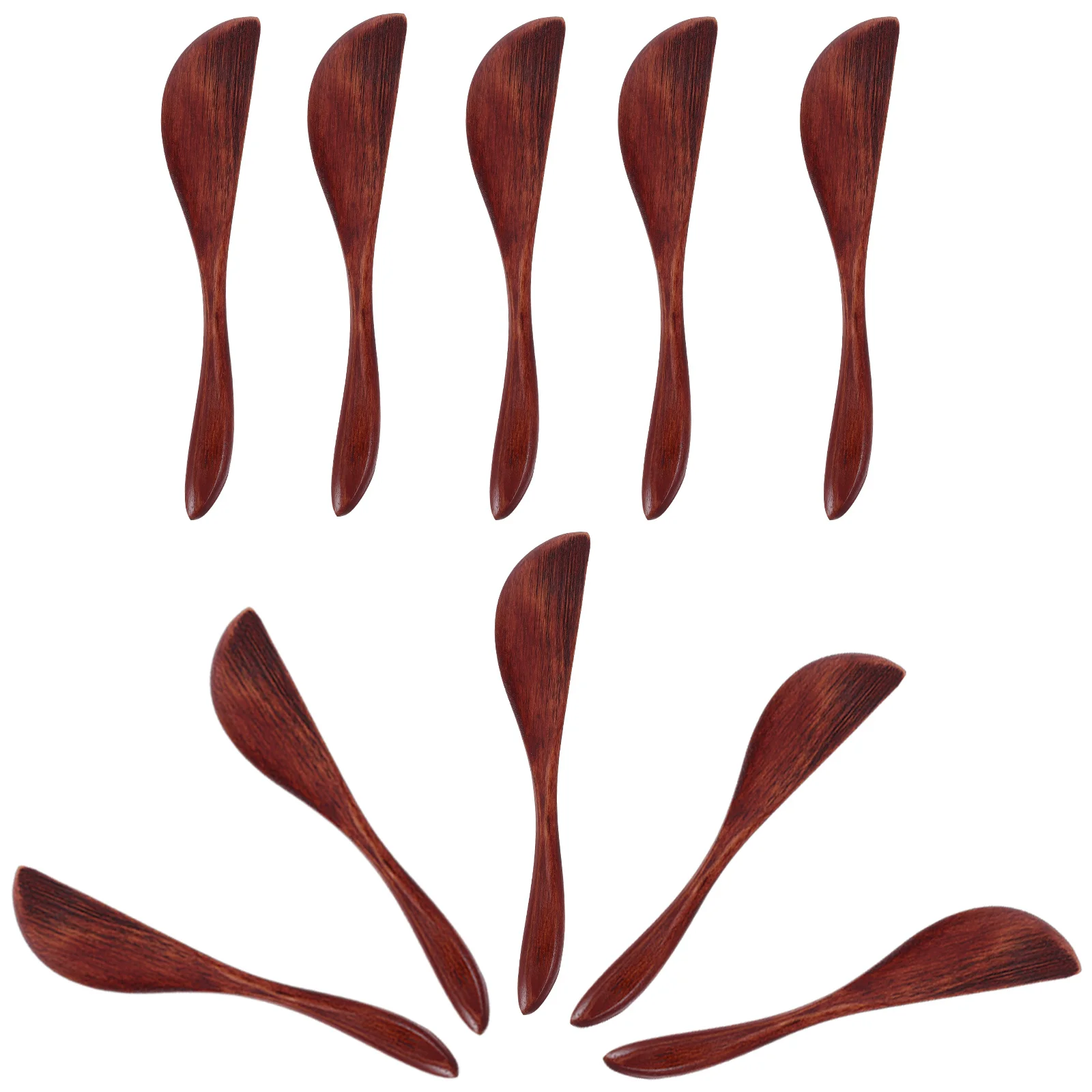10 pezzi Phoebe Jam Knife Coltelli per burro in legno Spatola da cucina per crema