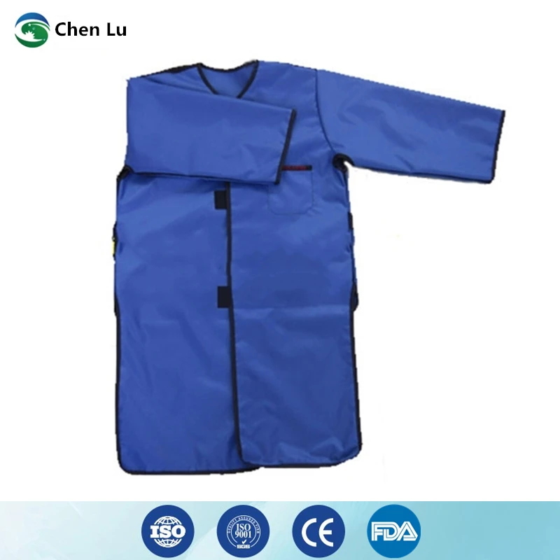 放射線防護長袖鉛オーバーコート X線ガンマ線防護 0.35/0.5mmpb 調節可能なウエストベルト付き鉛服