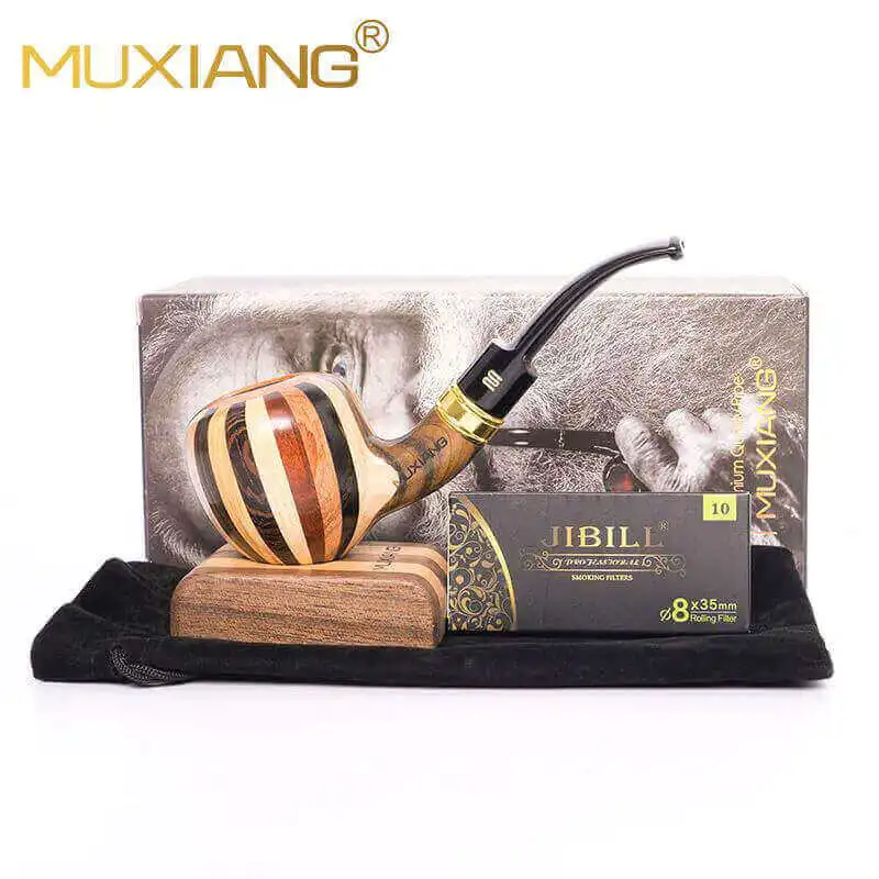 

MUXIANG Briar wood pipe Pre-order items Contrast Color Pipe