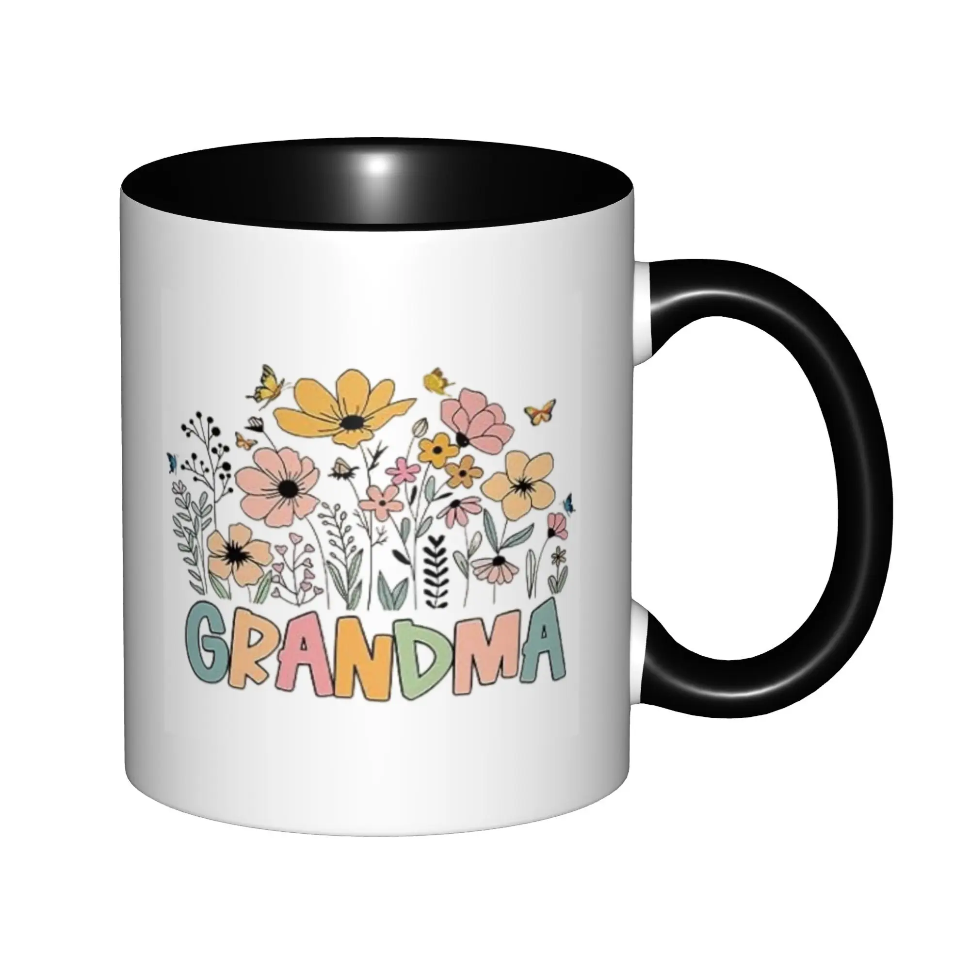 

Grandma Gifts Grandmather Birthday Gifts from Granddaughter Mugs With Black Handle Birthday Coffee Mugs Ceramic Tea Cups 11oz ,