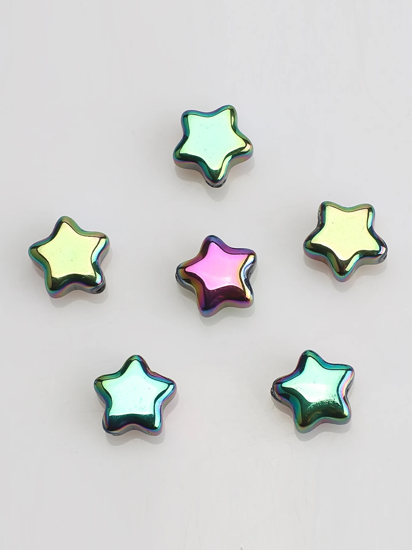 50 stks/partij Crystal Star Pendats 8mm Facet Glas Losse Kralen Handgemaakt Voor Sieraden DIY Maken Accessoires Groothandel In Bulk