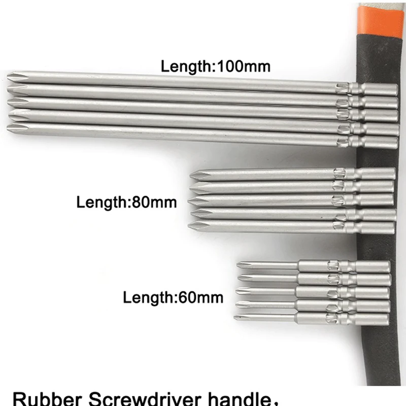 Imagem -04 - Bits Chave de Fenda Magnética para 801 Chave de Fenda Eletrônica s2 Material Comprimento de 5x60x1.6x1 Ph1 Ph2 mm Shank Diâmetro