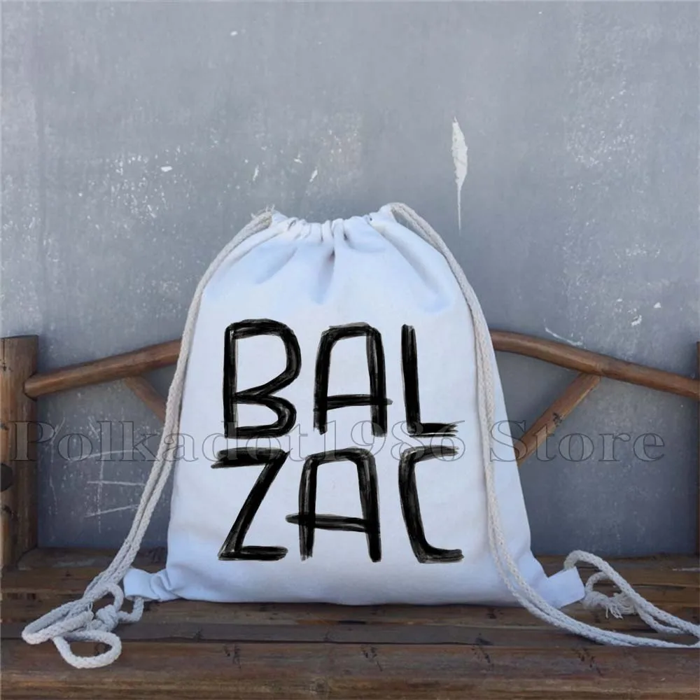 BALZAC Portrait Novel Book Lover Drawstring Bags Soccer Backpack Gym Sackpack Gifts String Bag for Exercising Hiking Sports Yoga