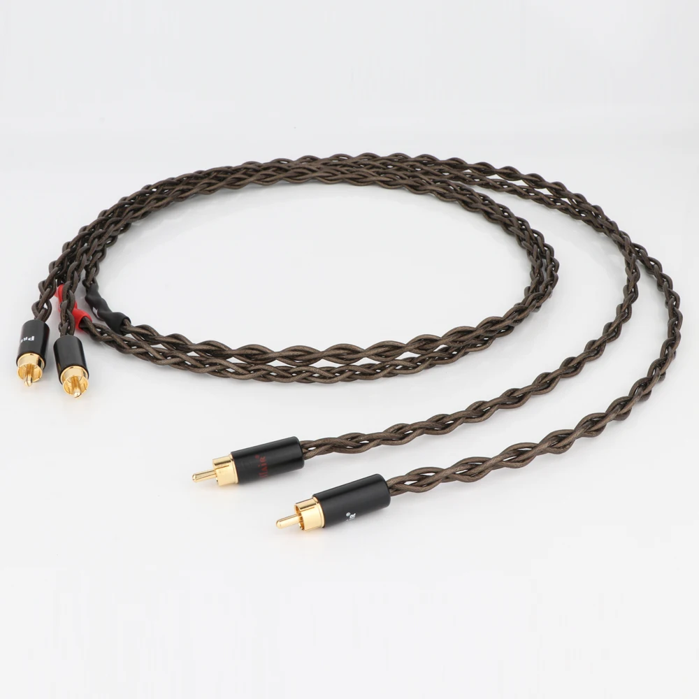 OCC versilbertes RCA-Audiokabel – HiFi-Musikband-Signalleitung, RCA auf RCA-Stecker, Verbindung für Verstärker, CD-Player, DAC – Detail 4
