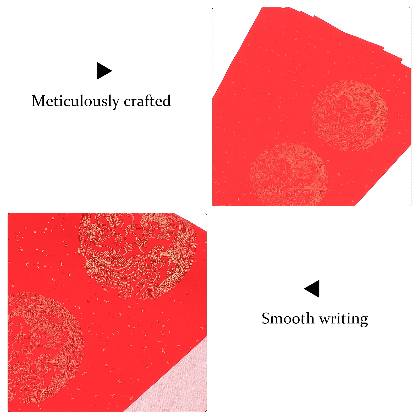 

30Pcs Red Blank Xuan Paper Couplets High Quality Ink Brush Paper for Spring Festival New Year Calligraphy DIY Couplets Writing