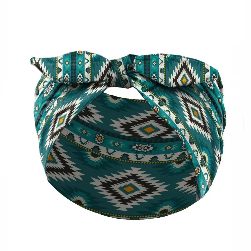 Wide Bohemian Hair Bands Vintage Knot Elastic Turban Headwear Hair Accessories Cotton Stretch Women Headwrap for Yoga Biker