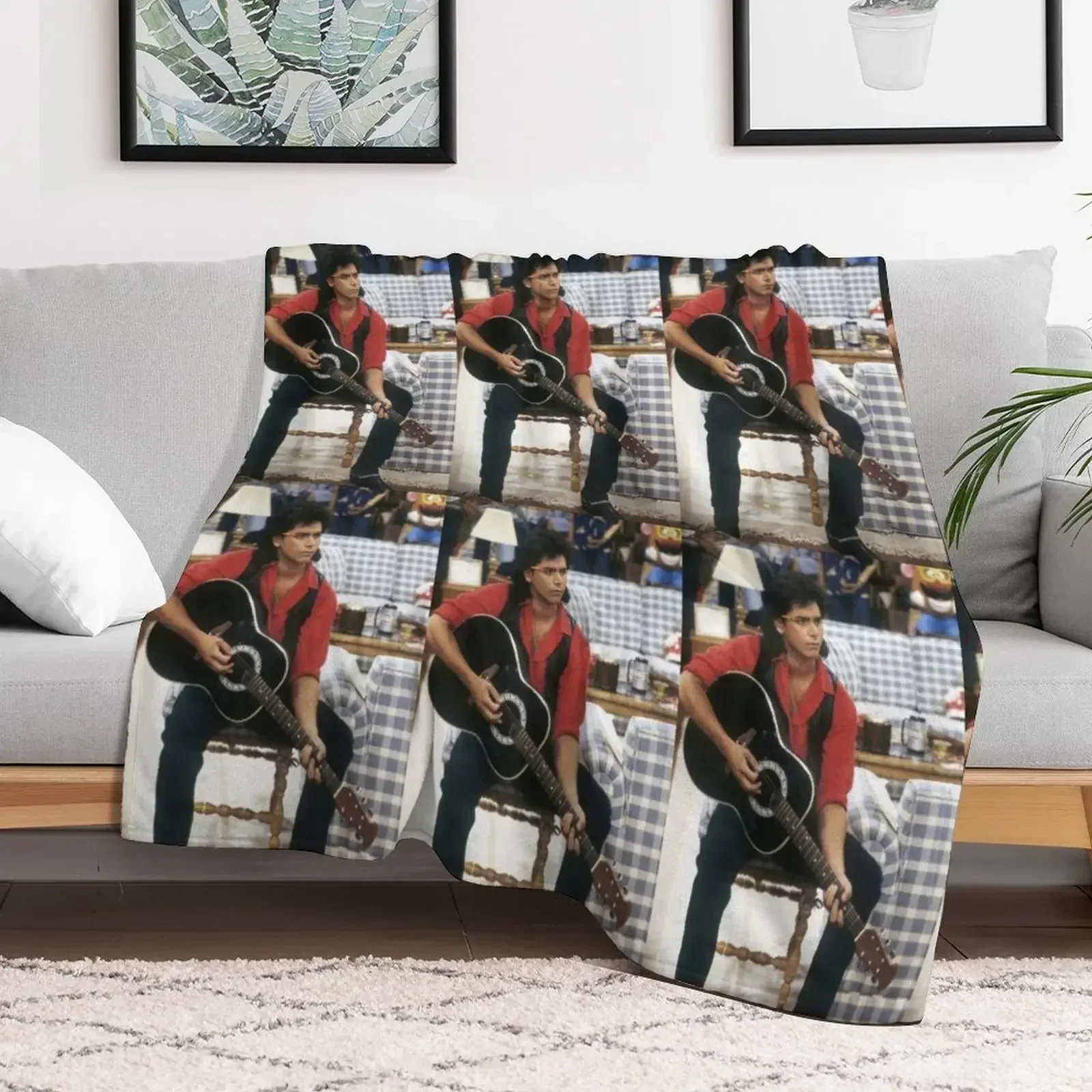 

Uncle Jesse and his Guitar Throw Blanket heavy to sleep Bed Polar Blankets