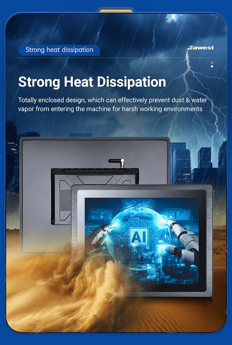 2026Industrial Touchscreen 100x100mm Vesa Waterproof Ip65 Win Usb Touch Screen Desktop Wall Panel Mounted Embedded Industrial Pc