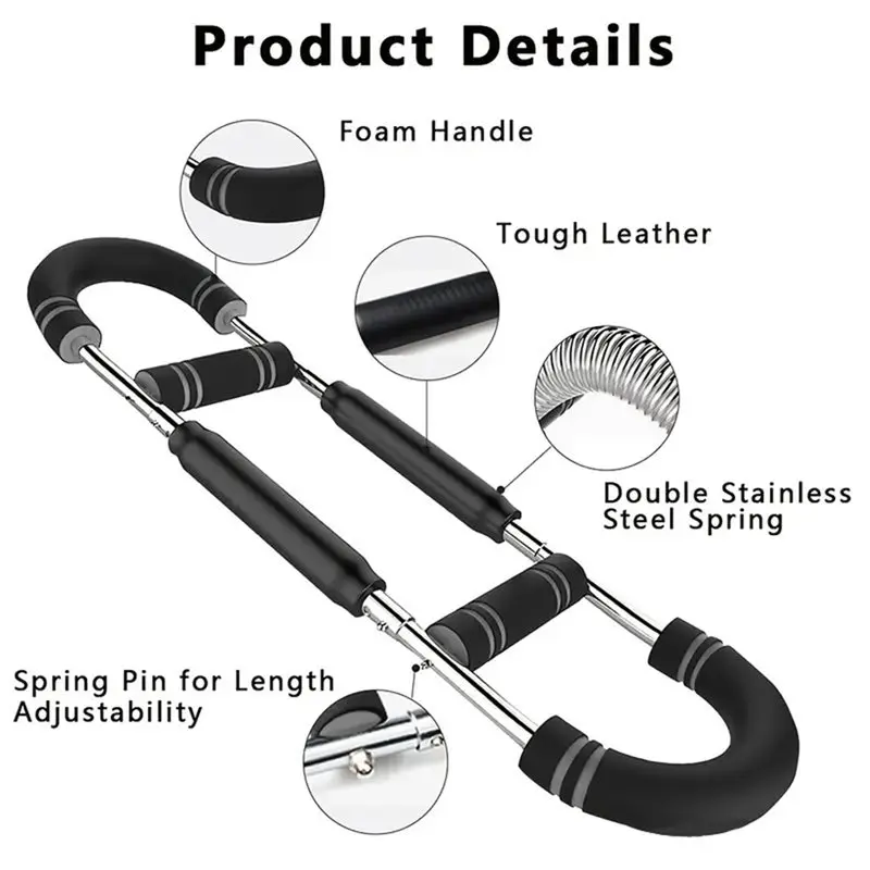 【SPECIAL】Twister Trainer With Adjustable (88Lbs) Chest Trainer 4 Springs For Men & Women For Home Gym Strength Trainer Yello