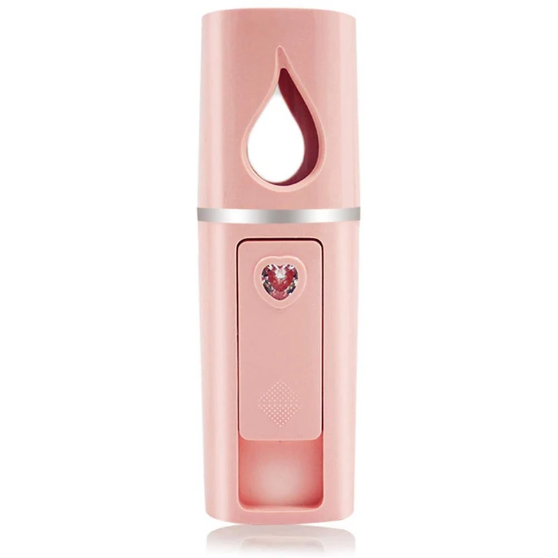 Portable Nano Mister Mini Steamer Atomization Eyelash Extensions with Mirror Pink-ABVM