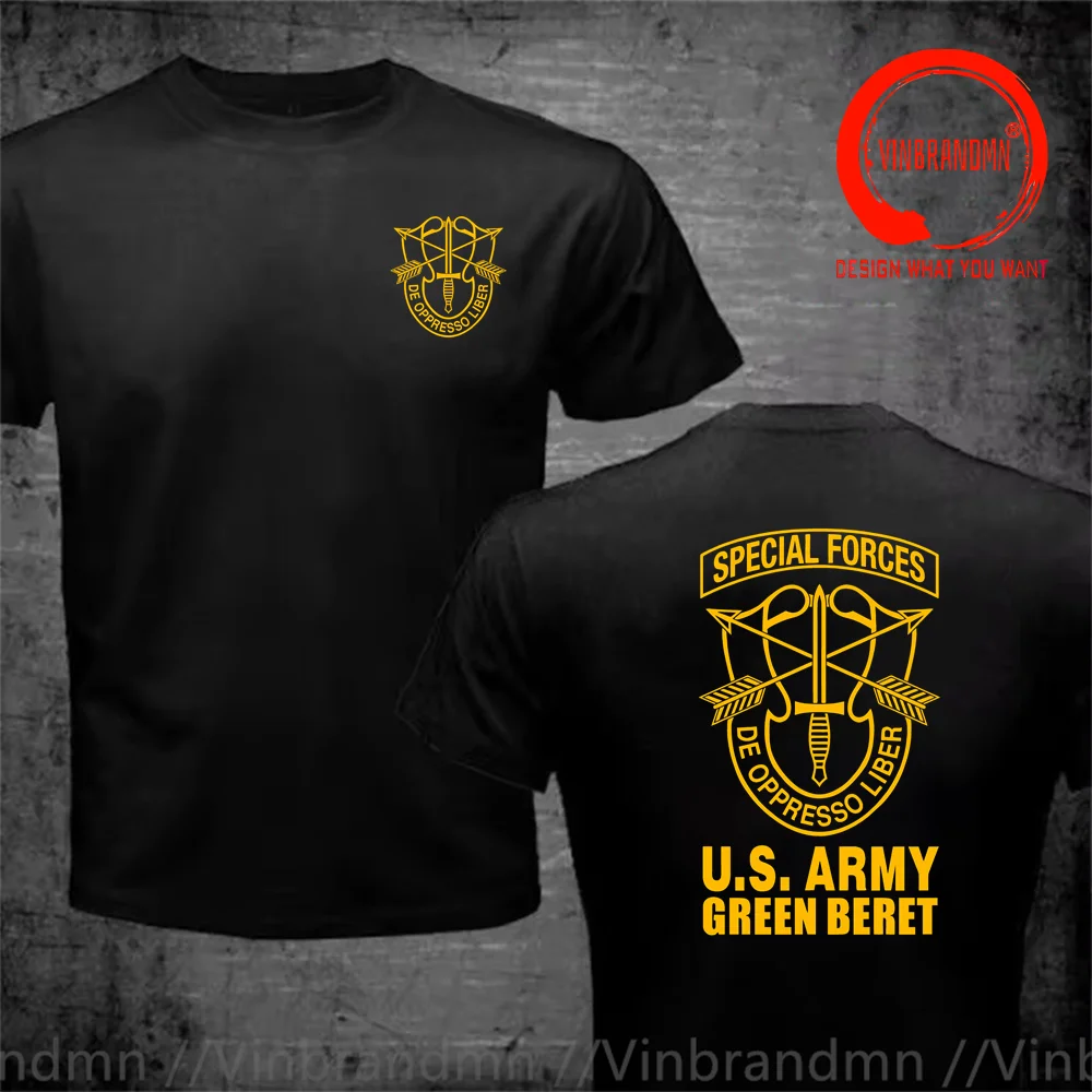 US Special Forces Crest - De Oppresso Liber Premium T-Shirt US Army Special Forces Green Beret T-Shirt Hip Hop Streetwear T-Shir