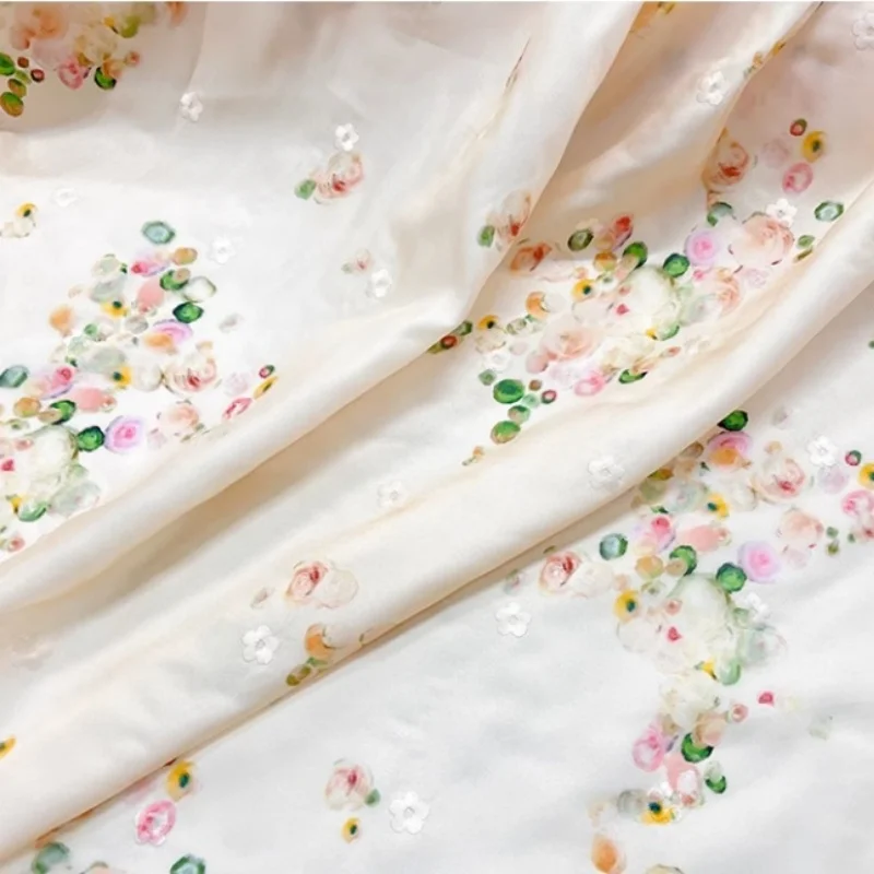 

Summer Floral Polyester Fabric Soft DIY Fashion Handmade DIY Clothing Fabric