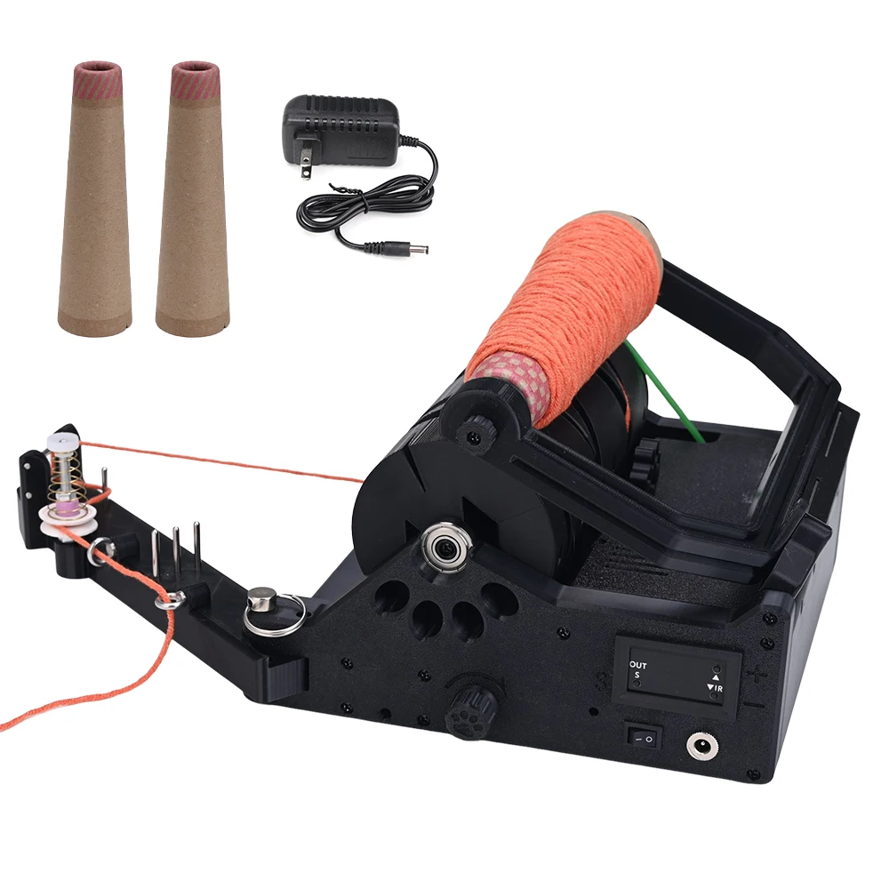 Automatic Mini Yarn Winder with Digital Meter Counter Preset Length Auto Stop for Knitting Crochet DIY Craft