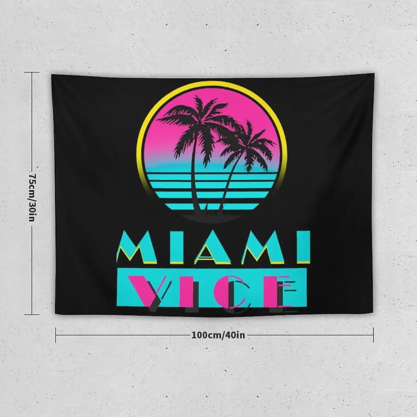 Miami Vice Racerback Tapestry Aesthetic Room Decor Bed Room Decoration Tapestry