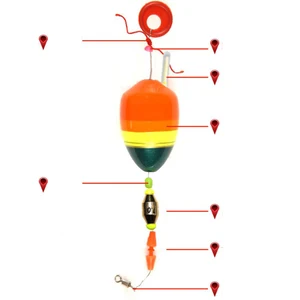 Round stopper for sea fishing, 100pcs, floating accessories, tools 10 Main Sales Half Water Sales - №8