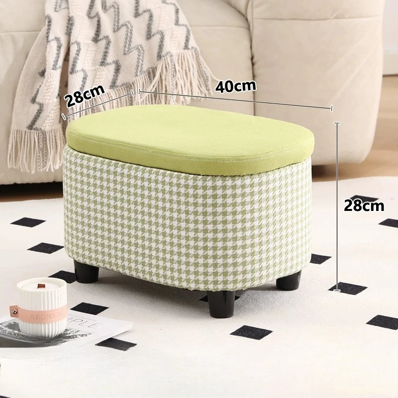 Nordic Low Foot Stool Piano Elegant Upholstered Office Foot Stool Dressing Tble Shoemaker Marche Pied