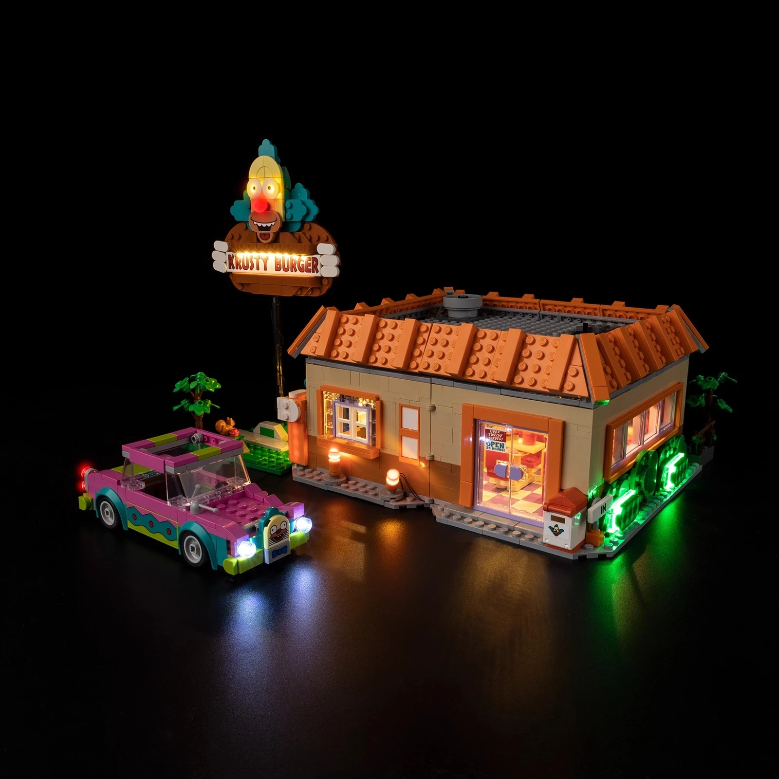 Conjunto de iluminação LED sem modelo adequado para LEGO The Simpsons Krusty Burger 10352 (não inclui blocos de construção)