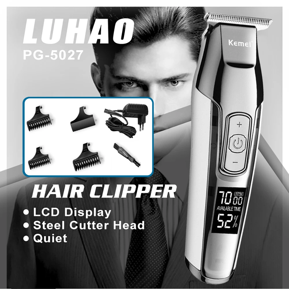 

Kemei Hair Trimmer For Men Shaver Professional Hair Clipper Rechargeable Hair Cutting Machine Barber Accessories Cut Machin