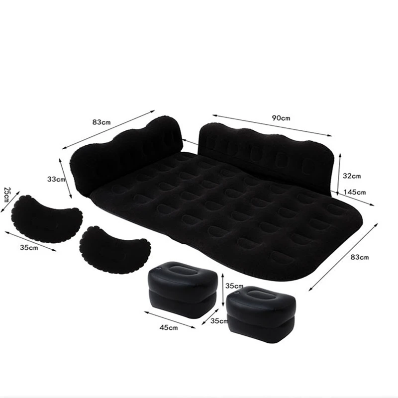 Car Travel Bed Air Inflatable Mattress Camping Sofa Automotive Rear Seat Rest Beds Inflable Sleeping Flocking Cushion Universal