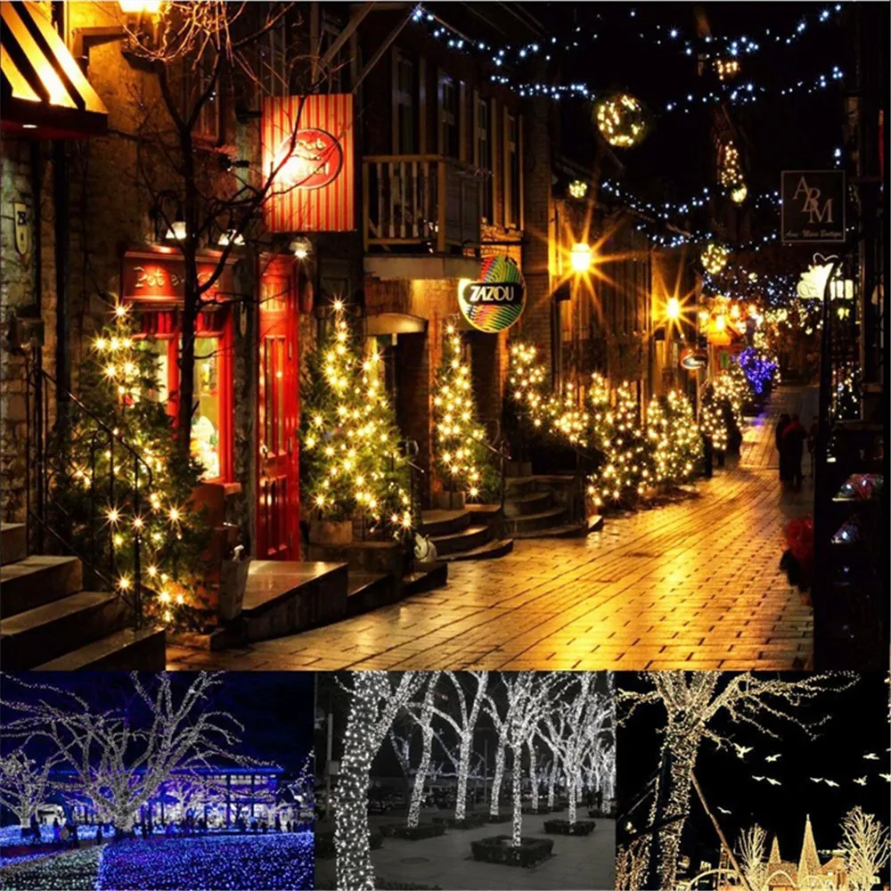 Solar String Fairy Light LED Waterproof Outdoor 10M/20M Garland Solar Power Street Lamp Festoon Christmas Party For Garden Decor
