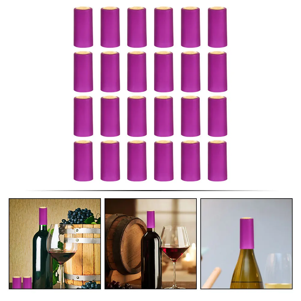 

30pcs Heat Shrink Capsules Wine Bottle Sealing Caps Pvc Waterproof For Winery Home Office Shrink Wrap Stopper Wine Accessories