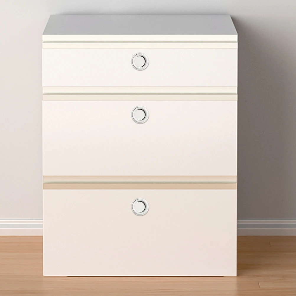 

16Pcs Round Concealed Cabinet Pulls Stainless Steel Handles Multi-Purpose Furniture Accessory