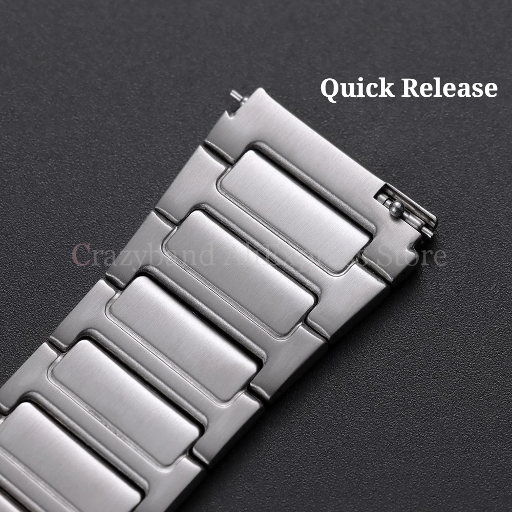 18mm 20mm 22mm Stainless Steel Watch Band for Casio for Timex for Seiko Universal Metal Folding Buckle Straps Men Business Style
