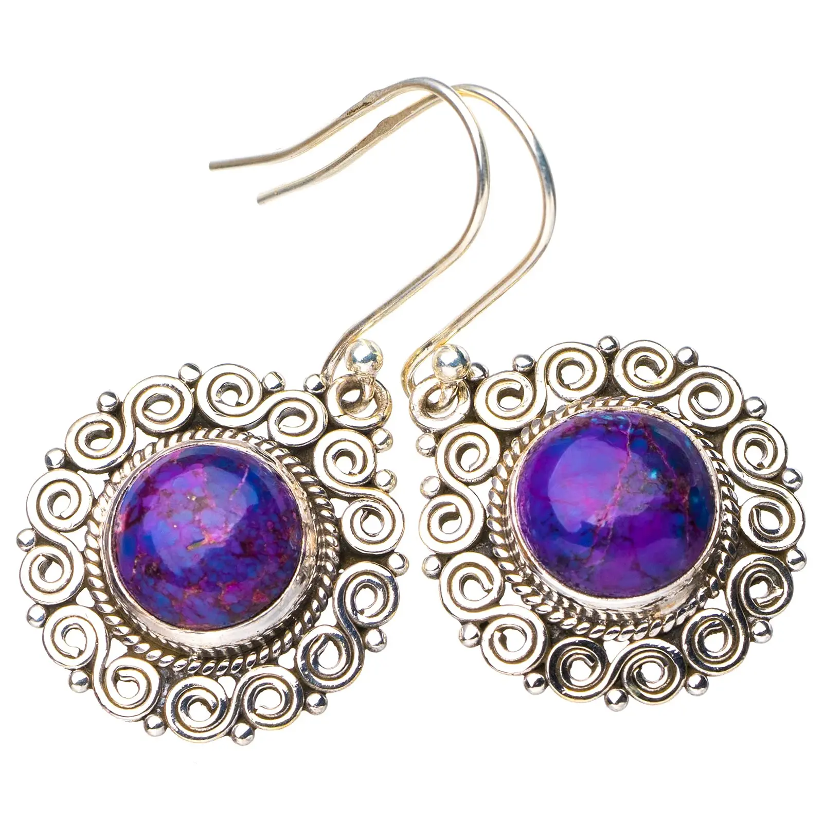 

StarGems ® Серьги ручной работы из стерлингового серебра 925 пробы с натуральной бирюзой 1,5 E5448