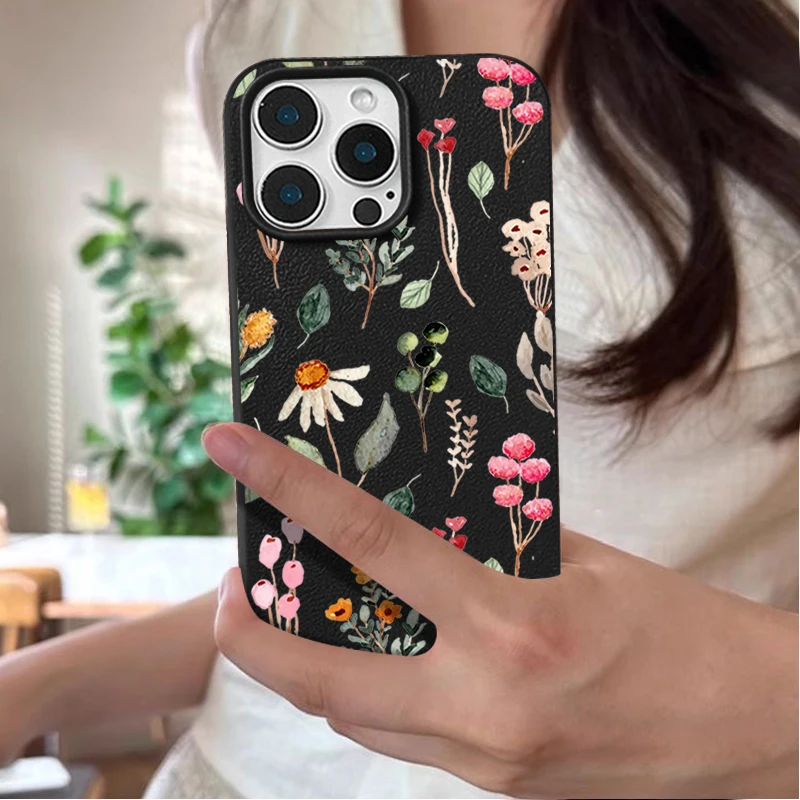 For iPhone 16e 16 15 14 13 12 Pro Max 11 Case Colourful Flower Pattern Soft Phone Cover For iPhone 16 15 Plus 13 12 Pro Funda