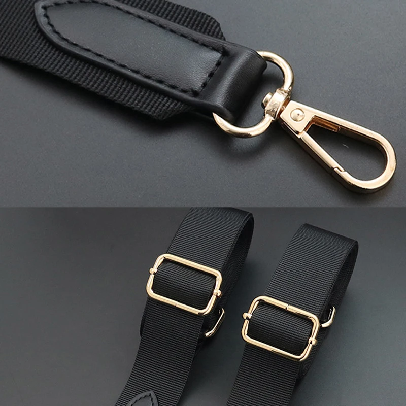 1PC Adjustable Black Canvas Bag Strap For Women Shoulder Messenger Bag Strap Belt Handbag Handle DIY Bag Parts Accessories