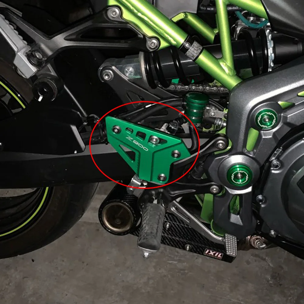 For KAWASAKI Z900 2017-2024 Motorcycle Rear Set Heel Plates Guard Protector FootPeg Footrest Accessories Z 900 2022 2021 2020