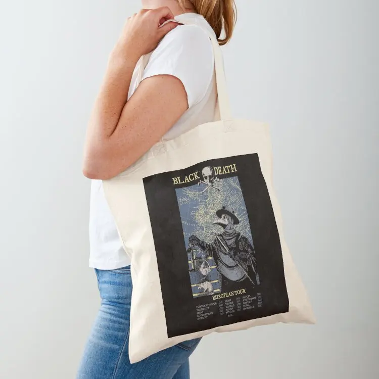 

Black Death European Tour Tote Bag hand bag reusable shopping bag Portable shopping tote bags men