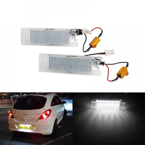 2 SMD LED Licence Number Plate Light For Vauxhall Vectra C Zafira Tigra Meriva B