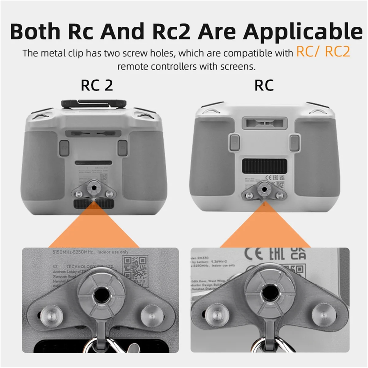 Strap Buckle Holder for DJI RC2/RC Remote Control with Screen Mount Board Hook Bracket for Mini 4 Pro Drone Accessories YDH