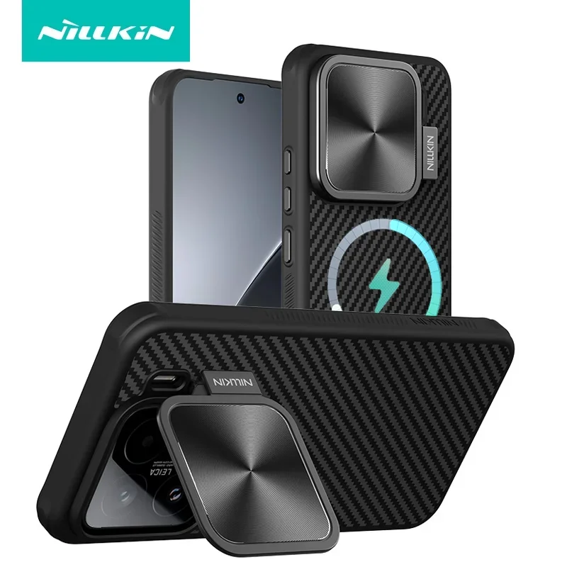

NILLKIN Magnetic Aramid Fiber Case For Xiaomi 15 15 Pro Phone Case CarboProp With Kickstand Anti-Drop Fiber+TPU Lens