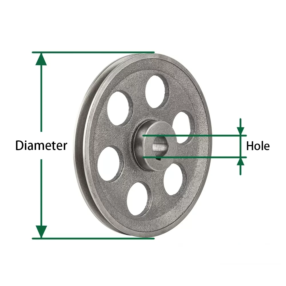 Thickened V-Belt Pulley Hollow Dia 140-200mm Single-Slot A Type Pulley Cast Iron Wheel Power Tool Accessories ﻿