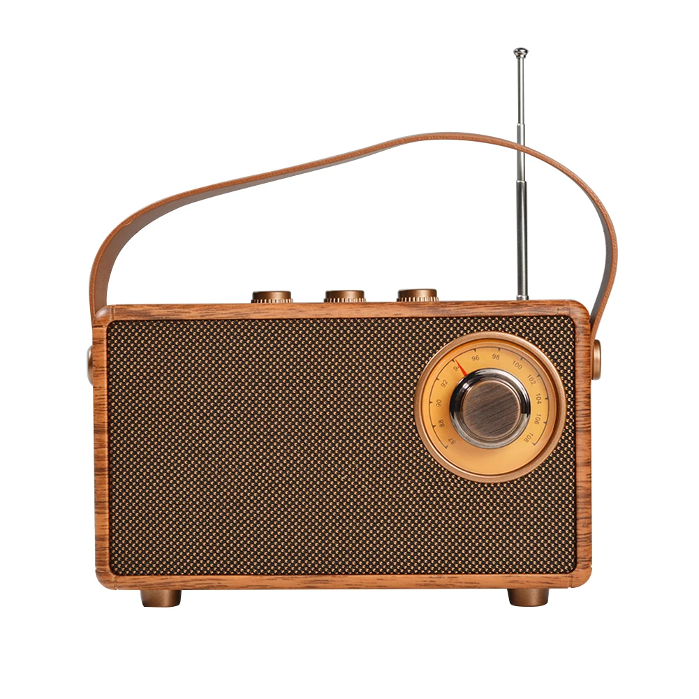 

Ретро FM-радио с поддержкой U-диска/вставки Tf-карты, креативный портативный радиоприемник, беспроводной маленький динамик для путешествий на открытом воздухе, кемпинга