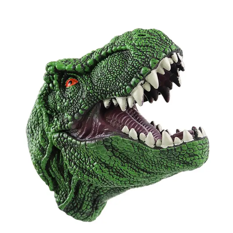 Dinosaur Puppet Realistic Dinosaur Head Hand Puppets Toy Flexible Rubber Hand Puppet Soft Dinosaur Toys For Kids