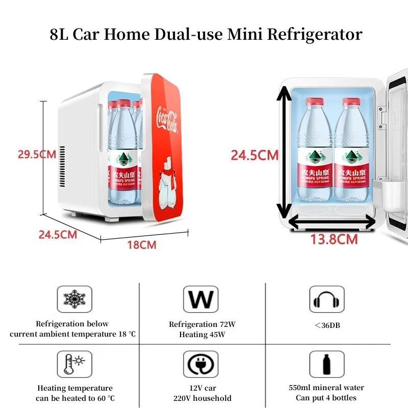 Refrigerador doméstico Semiconductor para coche, Mini refrigerador frío y cálido de doble uso para bebidas refrigeradas al aire libre