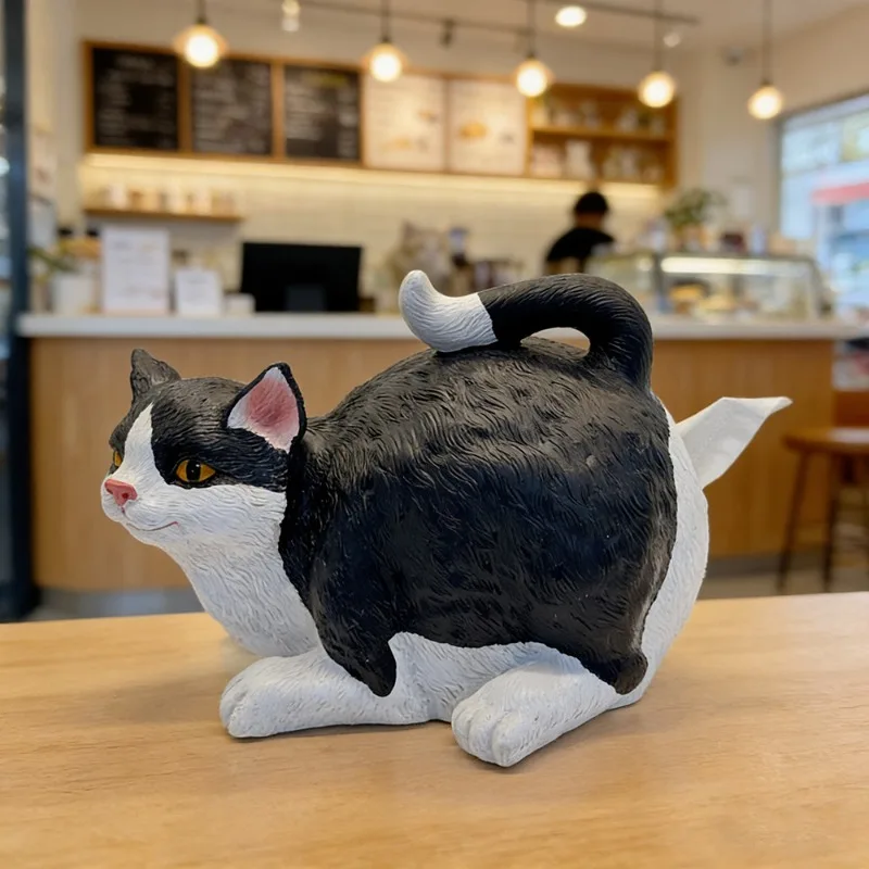 

Nordic Resin Cat Butt Tissue Box Ornament Living Room Bedroom Bathroom Tissue Box Storage Crafts Bathroom Decoration Accessories
