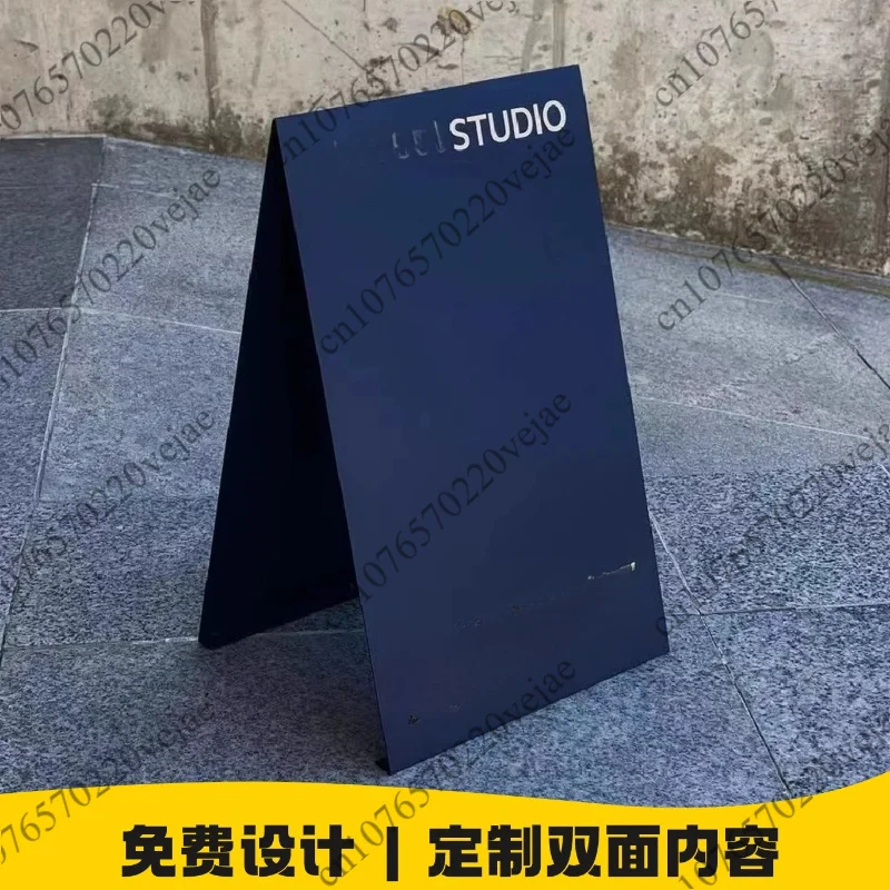 Korean floor-to-ceiling vertical indication standing sign coffee milk tea shop entrance display sign A-character billboard parki