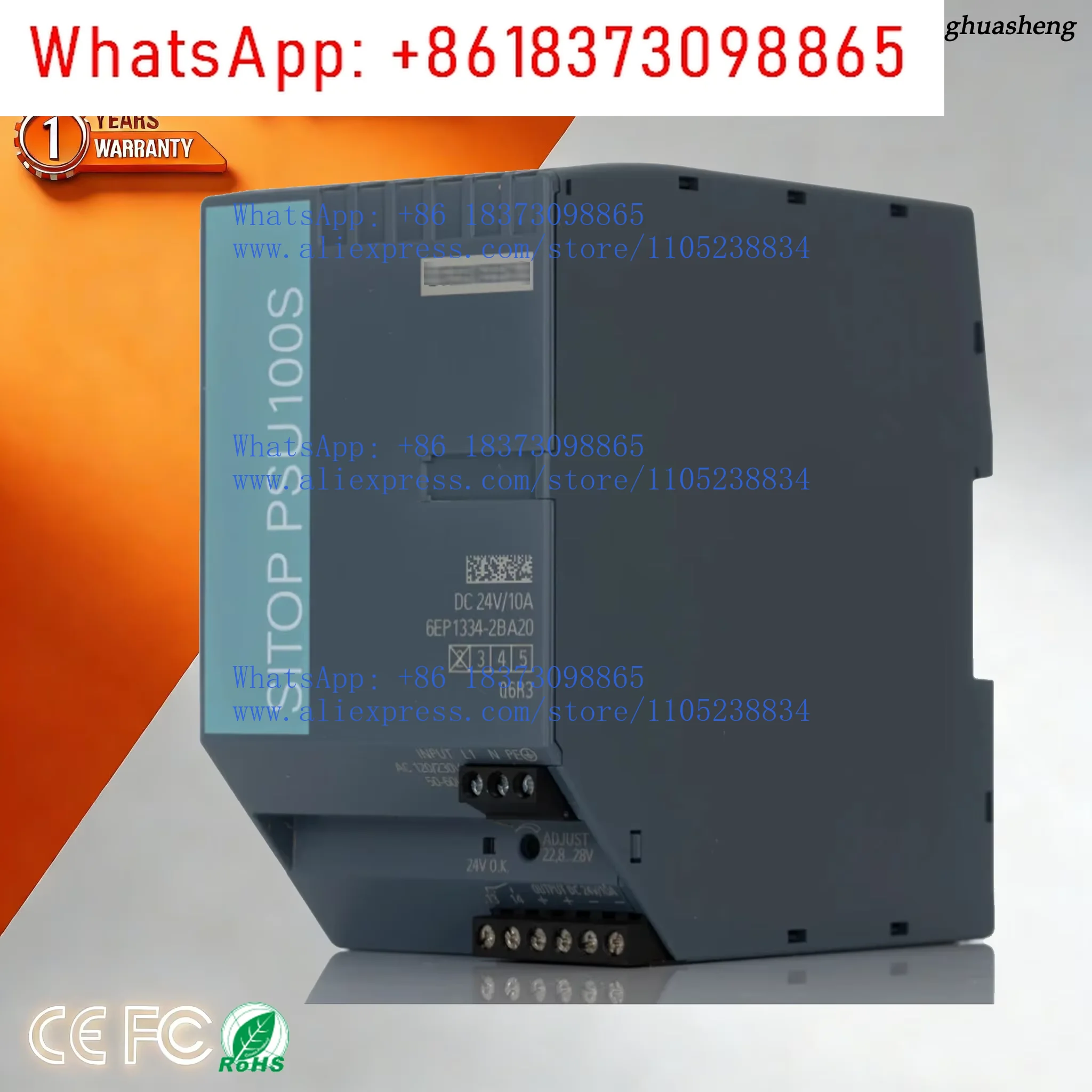 6EP1334-2BA20 meets EPR standard CE certified PLC programming, overload short circuit protection 110V Ethernet