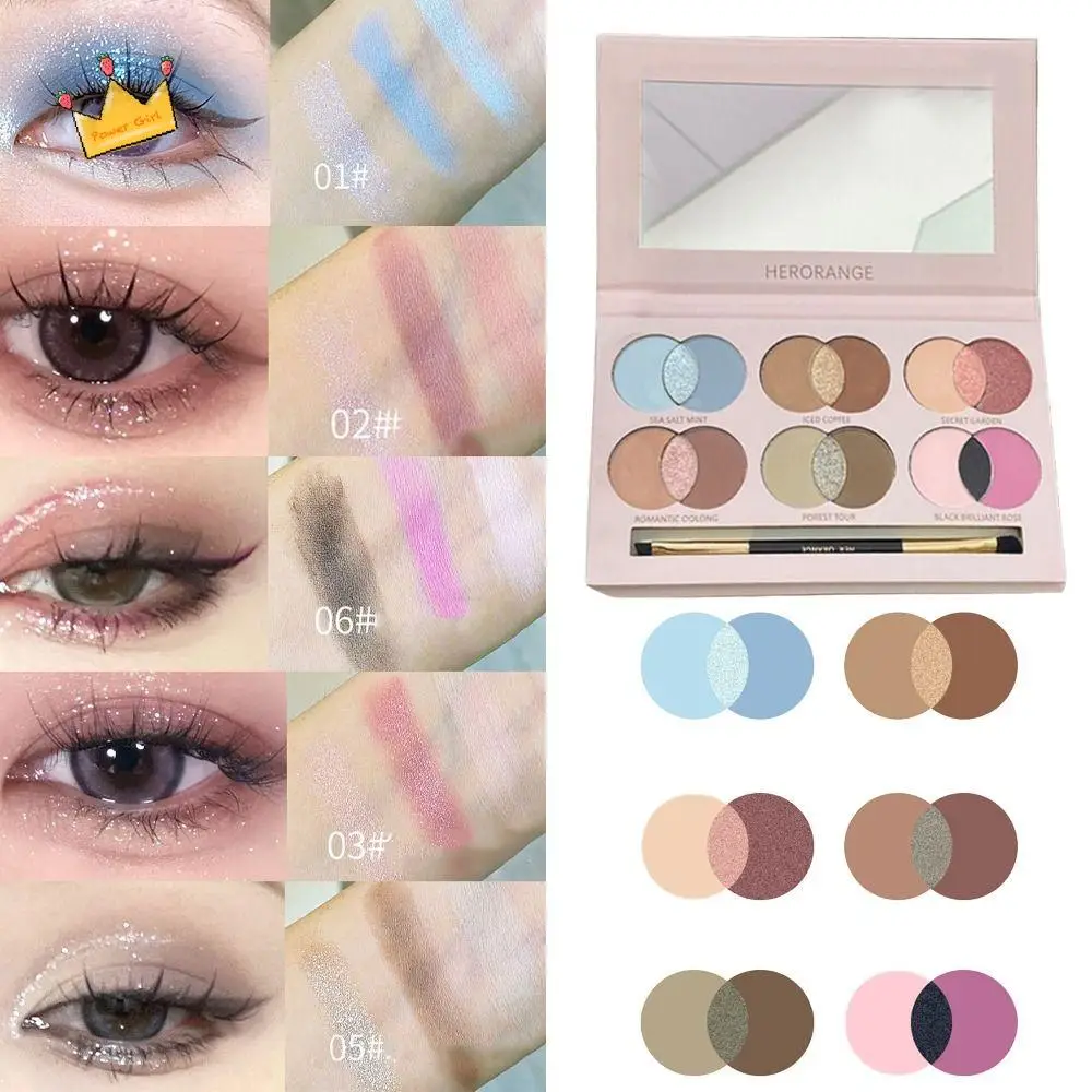 

Brightening Colors Eyeshadow Palette Makeup Tool Glitter Blusher Makeup Dispensing Box Beauty All-in-one Cosmetics Palette Lady