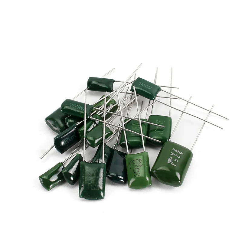 150-620 قطعة 100 فولت فيلم البوليستر مكثف مجموعة متنوعة 0.33nf 0.47nf 0.56nf 0.82nf 1nf 2A331J 2A471J 2A561J 2A821J 2A102J