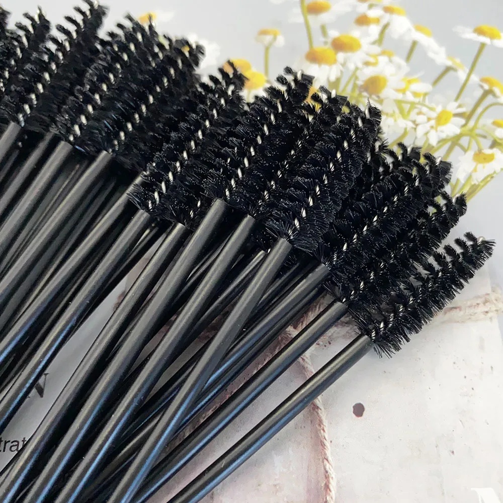 500pcs Eyebrow Mascara Wands Eyelash Brushes Eyelash Spoolies Applicator for Lash Extension Makeup Tools