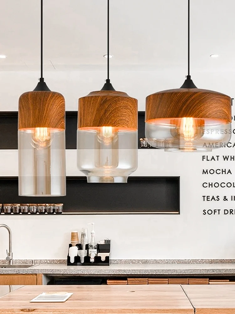 DINDALLED Lampe à suspension en verre pour salon salle à manger chambre chevet café lustre suspendu luminaires d'intérieur