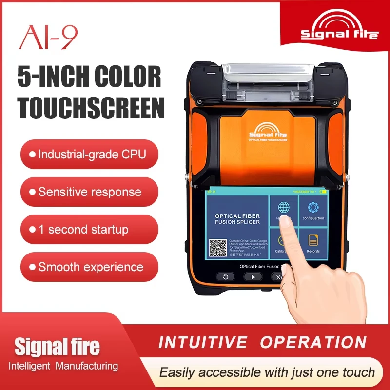 AI-9 Fusion Machine Signal Fire AI9 6 Motors 5S Multi-language Automatic Optical Fiber Fusion Splicer