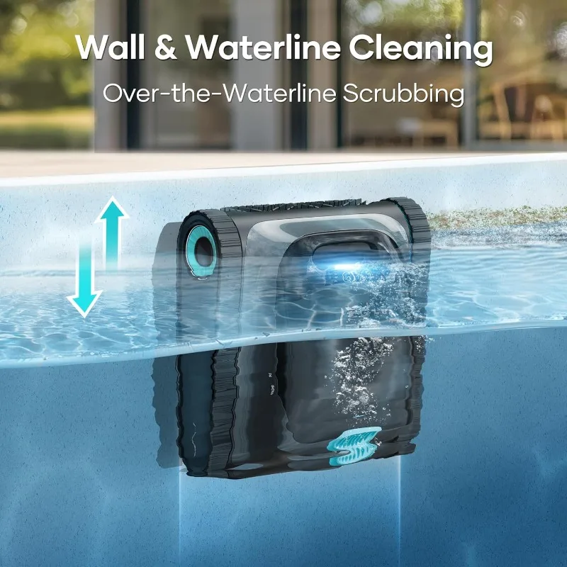 (2025 Upgrade) Aiper Scuba S1 Robotic Pool Cleaner, Wall & Waterline Cleaning, Extended 180-Min Battery Life