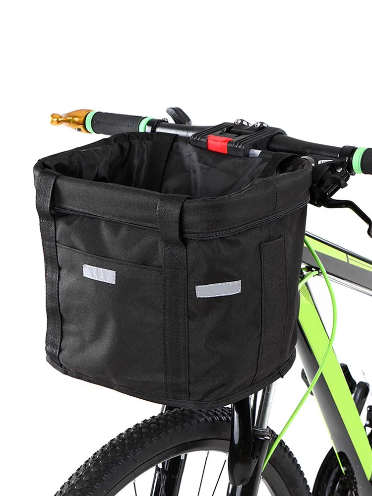 Bicycle Equipment For Mountain Bike Bicycle Front Basket Removable Waterproof Bike Handlebar Basket Pet Carrier Frame Bag